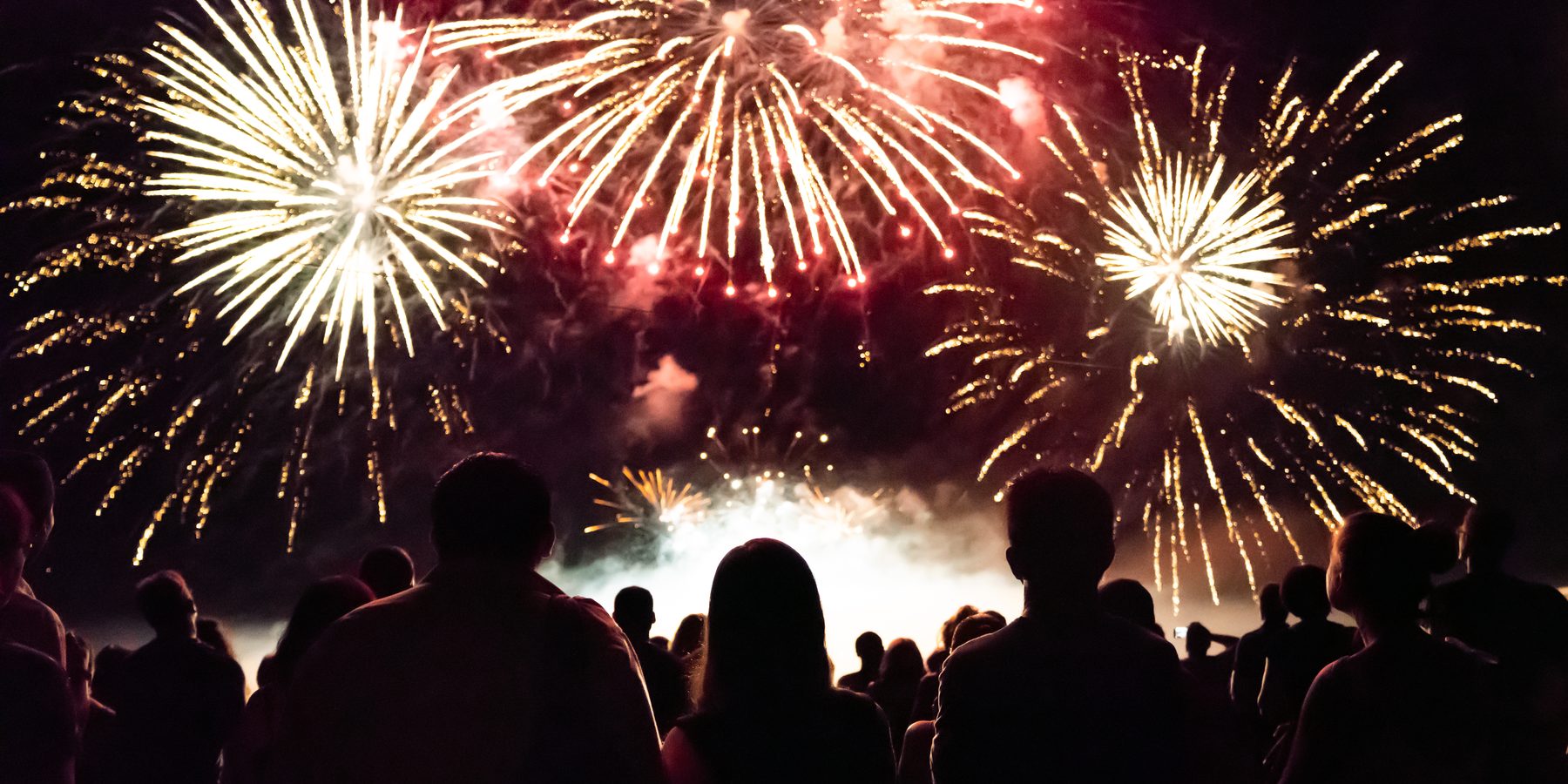 Large professional public firework display